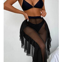 Mesh 3 Piece Set Ruffle Swimwear - east2cart.uk