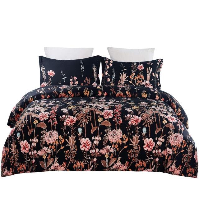 2/3pcs Beautiful Flower Feather Wave Print Bedding Set - east2cart.uk