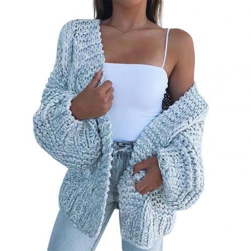 Winter Faux Mohair Loose Cardigan