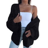 Winter Faux Mohair Loose Cardigan