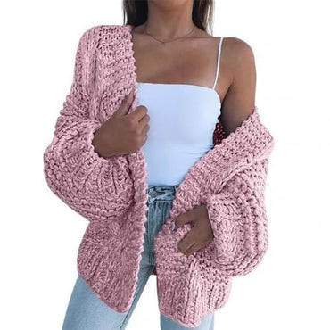 Winter Faux Mohair Loose Cardigan