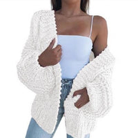 Winter Faux Mohair Loose Cardigan