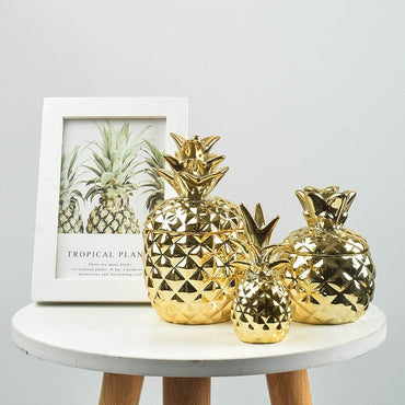 Ceramic Pineapple Container - east2cart.uk