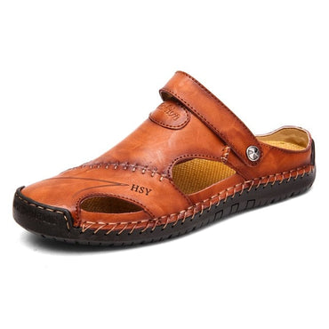 Classic Men's Genuine Leather Soft Sandals - east2cart.uk