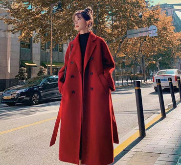 Long Woolen Ladies Winter Coat