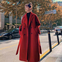 Long Woolen Ladies Winter Coat