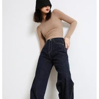 Woman Jeans 2021 New Fashion Straight Pants High Waist Casual Mom Baggy Jean Female Full Length Loose Denim Boyfriend Trouser - east2cart.uk