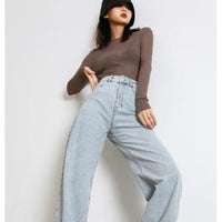 Woman Jeans 2021 New Fashion Straight Pants High Waist Casual Mom Baggy Jean Female Full Length Loose Denim Boyfriend Trouser - east2cart.uk