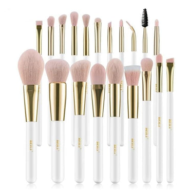 Professional White Gold Makeup Brushes Set - east2cart.uk