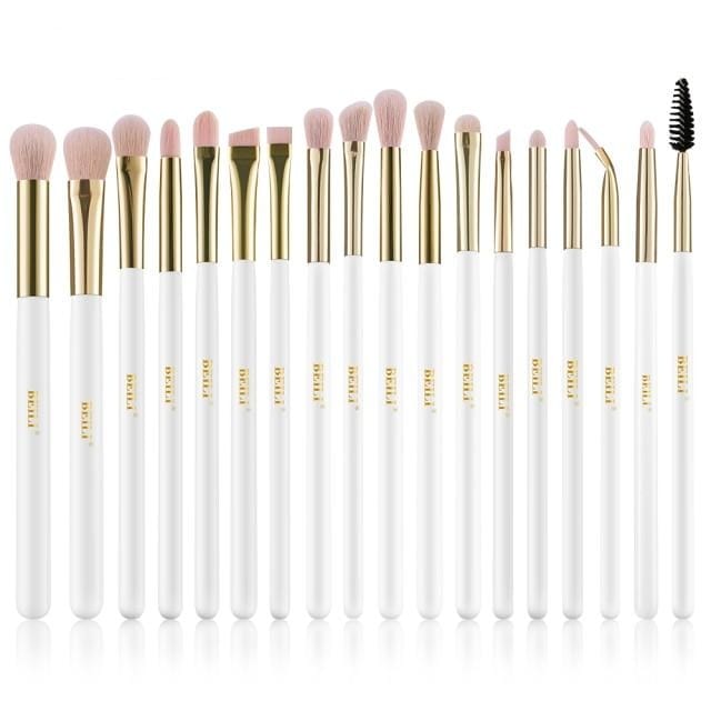 Professional White Gold Makeup Brushes Set - east2cart.uk