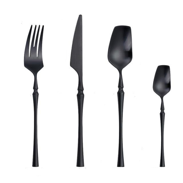 Stainless Steel Cutlery Set Gold Dinnerware Set Western Food Cutlery Tableware Dinnerware Christmas Gift Forks Knives Spoons - east2cart.uk