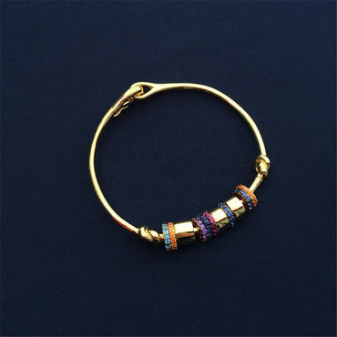 Colourful Ethnic Sterling Silver Bracelet - east2cart.uk