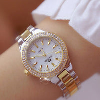 Ladies Gold Crystal Diamond Watch - east2cart.uk