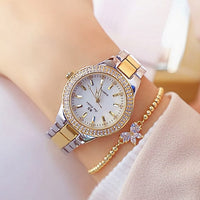 Ladies Gold Crystal Diamond Watch - east2cart.uk