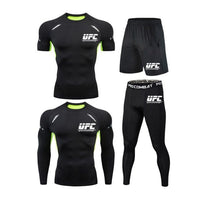 Men's Brand 5Pieces/set Gym Fitness Compression Sports Suit Track And Field Clothing Men Gym Running Jogging Quick Dry Suits Men - east2cart.uk