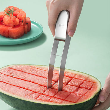 Watermelon Cutting Artifact 304 Stainless Steel Watermelon Slicer Cutter Knife Kitchen Gadgets Cutting Fancy Creative Fruit Tool - east2cart.uk