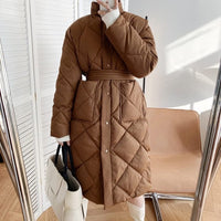 New Korean Style Long Cotton-padded Oversized Parka