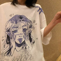 Girls Cartoon Oversize T-Shirt