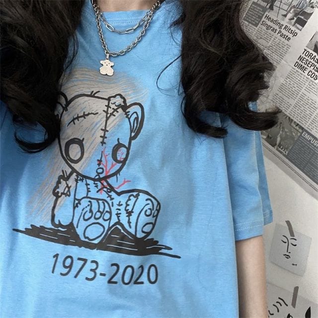 Girls Cartoon Oversize T-Shirt