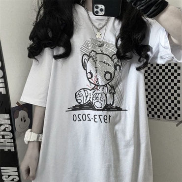 Girls Cartoon Oversize T-Shirt