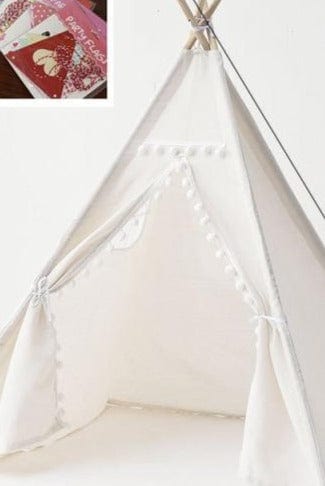 Kids Red Indian Canvas Tipi Play Tent - east2cart.uk