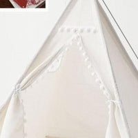 Kids Red Indian Canvas Tipi Play Tent - east2cart.uk