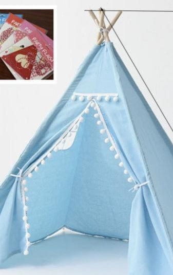 Kids Red Indian Canvas Tipi Play Tent - east2cart.uk