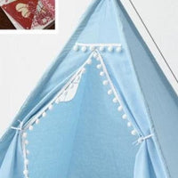 Kids Red Indian Canvas Tipi Play Tent - east2cart.uk