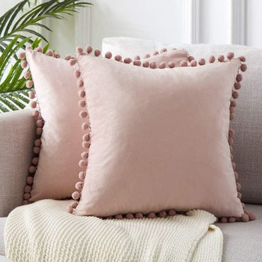 Velvet Ball Cushion Cover 45*45 Pillow Case Simple Solid Color Luxury Home Living Room Sofa  Seat Decoration Modern Nordic - east2cart.uk