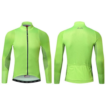 Santic Cycling Jersey Men's Long Sleeve Tops Mountain Bike Shirts Bicycle Jacket with Pockets Outdoor Sports Clothing Asian Size - east2cart.uk