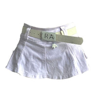 Denim Gothic Mini Skirt with Skull Belt - east2cart.uk