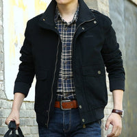 Men's Military Style Khaki Jacket - east2cart.uk