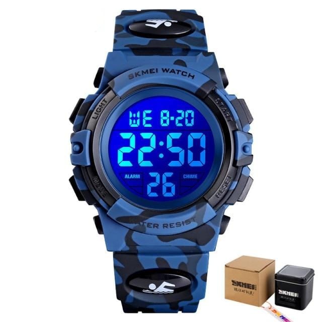 SKMEI Military Kids Sport Watches 50M Waterproof Electronic Wristwatch Stop Watch Clock Children Digital Watch For Boys Girls - east2cart.uk