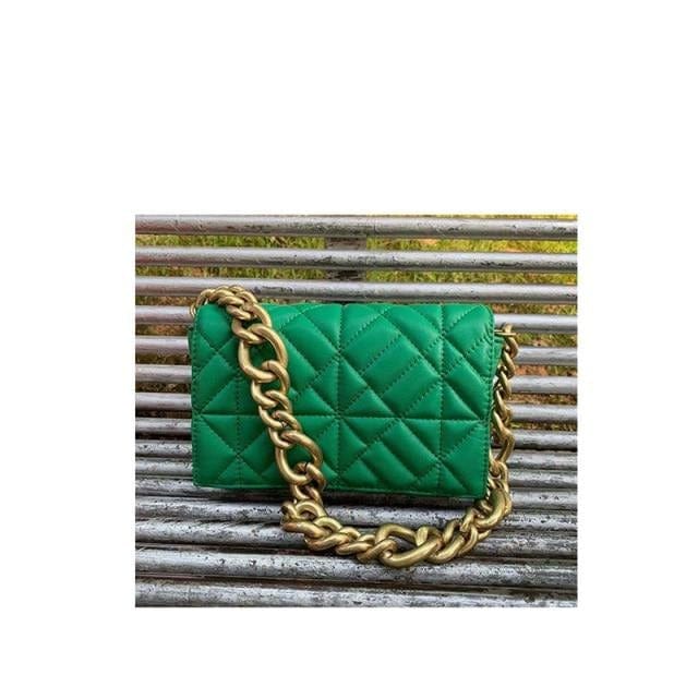 Thick Chain Quilted Shoulder Bag - east2cart.uk