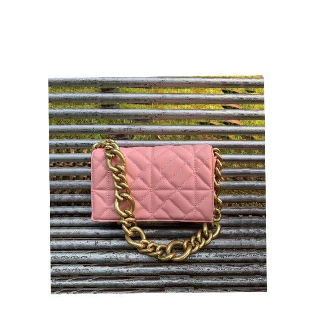 Thick Chain Quilted Shoulder Bag - east2cart.uk