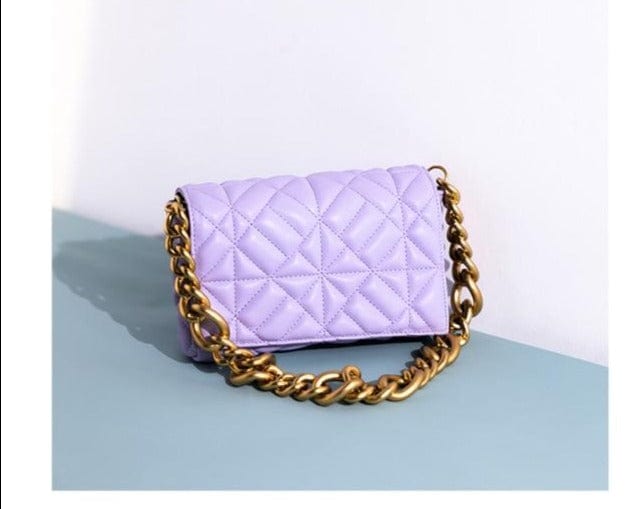 Thick Chain Quilted Shoulder Bag - east2cart.uk