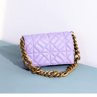 Thick Chain Quilted Shoulder Bag - east2cart.uk