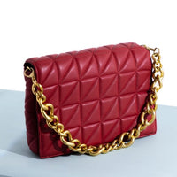 Thick Chain Quilted Shoulder Bag - east2cart.uk
