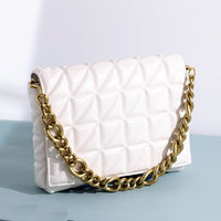 Thick Chain Quilted Shoulder Bag - east2cart.uk