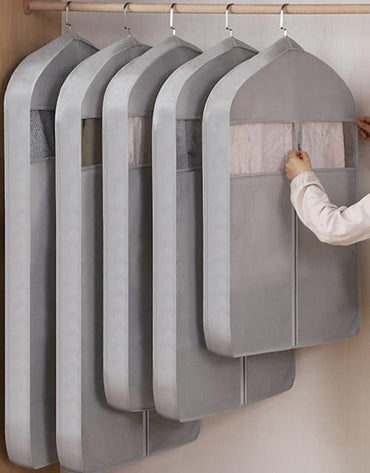 Non Woven Clothing Dust Covers Suit Bag Garment Dress Suit Coat Protector Dust Cover For Clothes Organizer Wardrobe Storage Bags - east2cart.uk