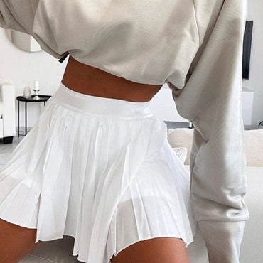 White Tennis Mini Skirt - east2cart.uk