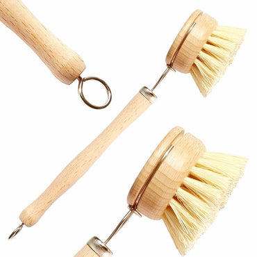 Hemp Long Handle Kitchen Cleaning Brush