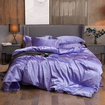 Rayon Solid Color Duvet Cover Set