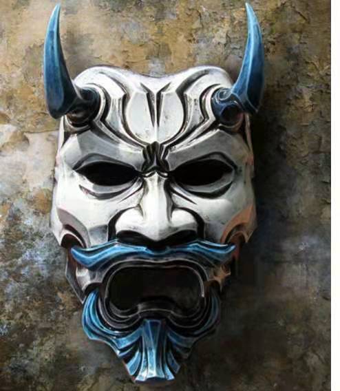 Halloween Latex Samurai Face Mask