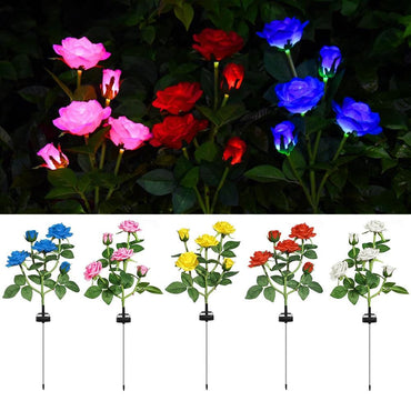 LED Solar Simulation Rose Flower Lighting