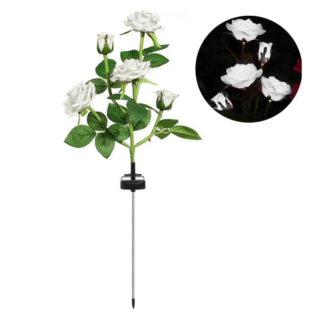 LED Solar Simulation Rose Flower Lighting