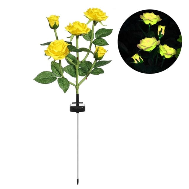 LED Solar Simulation Rose Flower Lighting