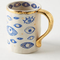 Personalized Ceramic Eye Hand Cups Nordic Kitchen Drinkware Unique Gift For Birthday Wedding Handmade Coffee Tea Milk Water Mug - east2cart.uk