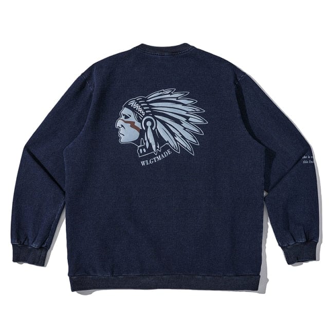 American Indian Print Sweatshirt