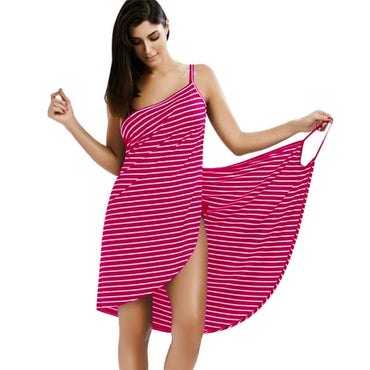 Ladies Striped Sling Wrapped Towel - east2cart.uk